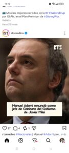Renunciaron a Manuel Adorni